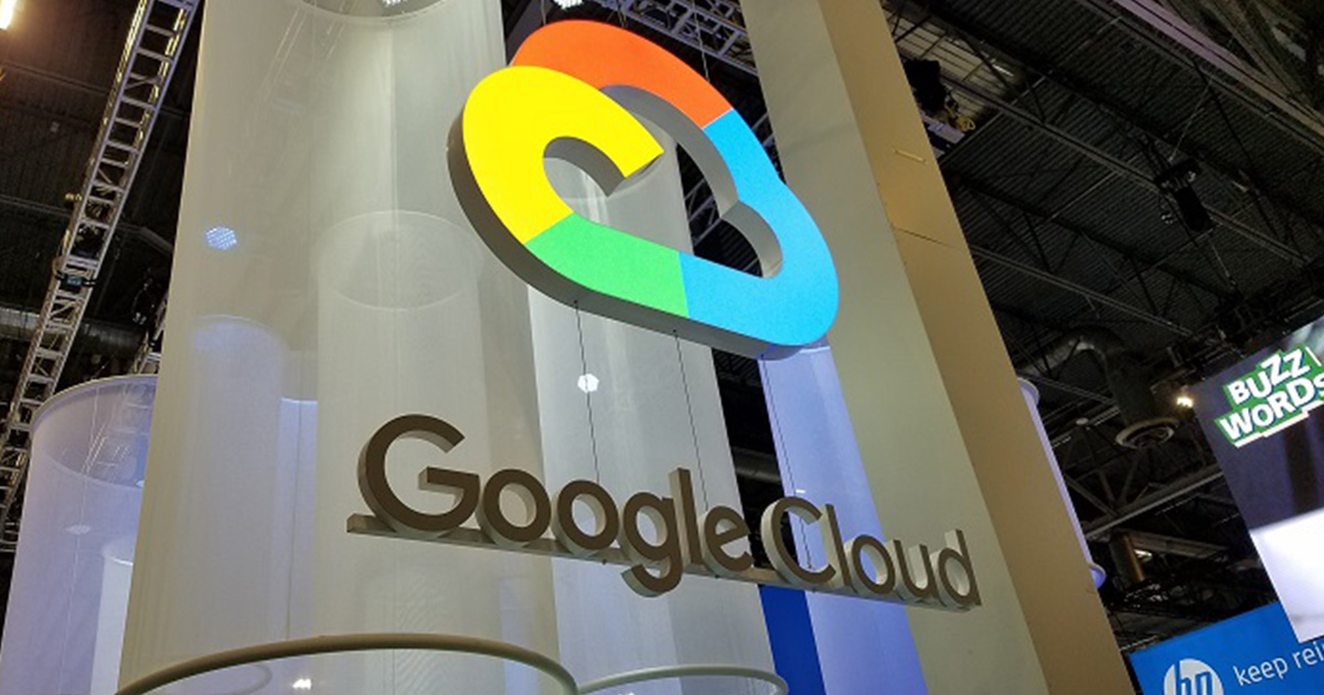 Google Cloud booth at HIMSS Google Cloud booth at HIMSS