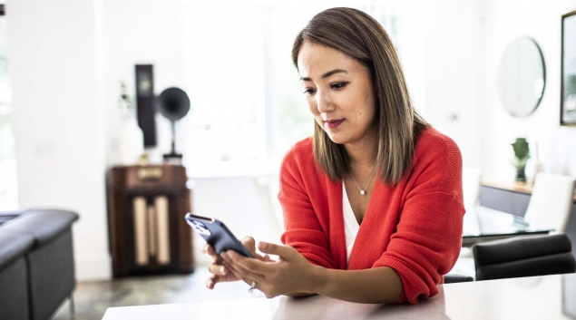 Person using smartphone Person using smartphone
