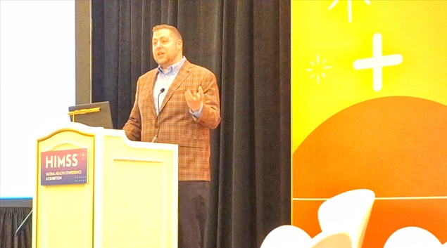 Andrew Bledsoe, deputy executive director of Kentucky's Cabinet for Health and Family Services, speaks Tuesday at HIMSS25 in Las Vegas. Andrew Bledsoe, deputy executive director of Kentucky's Cabinet for Health and Family Services, speaks Tuesday at HIMSS25 in Las Vegas.