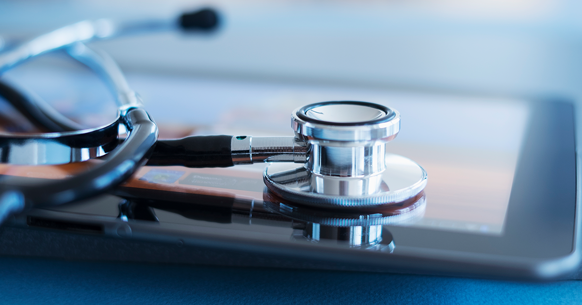 stethoscope on iPad