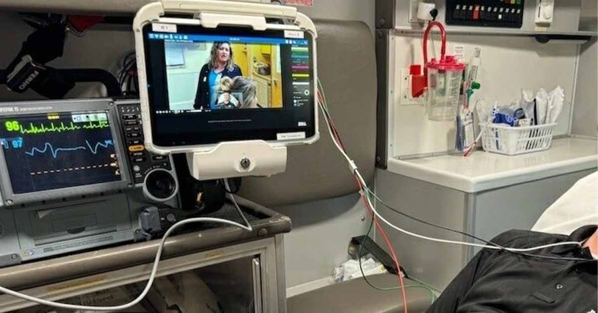 Doctor talking to patient on telehealth screen Doctor talking to patient on telehealth screen
