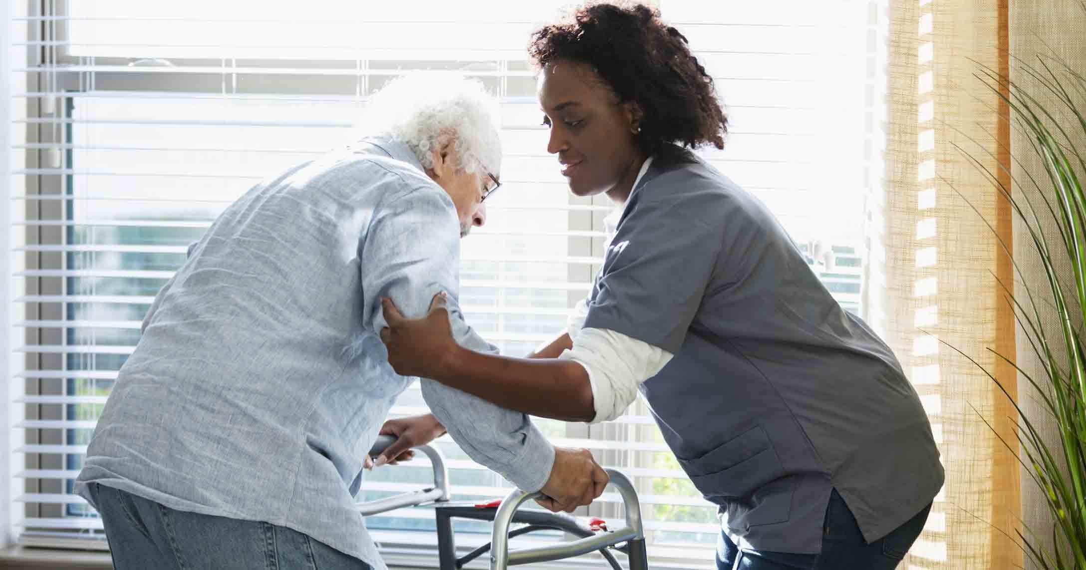 home healthcare worker with a patient home healthcare worker with a patient