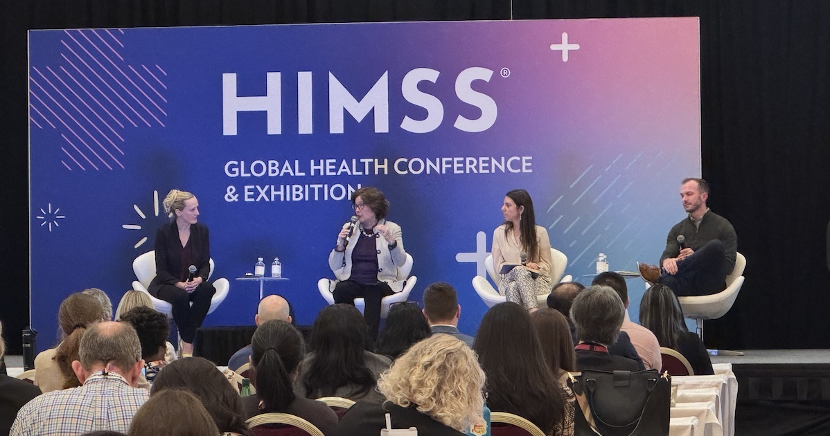 Alex McLeod of InterSystems, Gaye Bok of Mass General Brigham, Megan Zweig of Rock Health Advisory and Dan Gannon of iRhythm Technologies. Alex McLeod of InterSystems, Gaye Bok of Mass General Brigham, Megan Zweig of Rock Health Advisory and Dan Gannon of iRhythm Technologies.