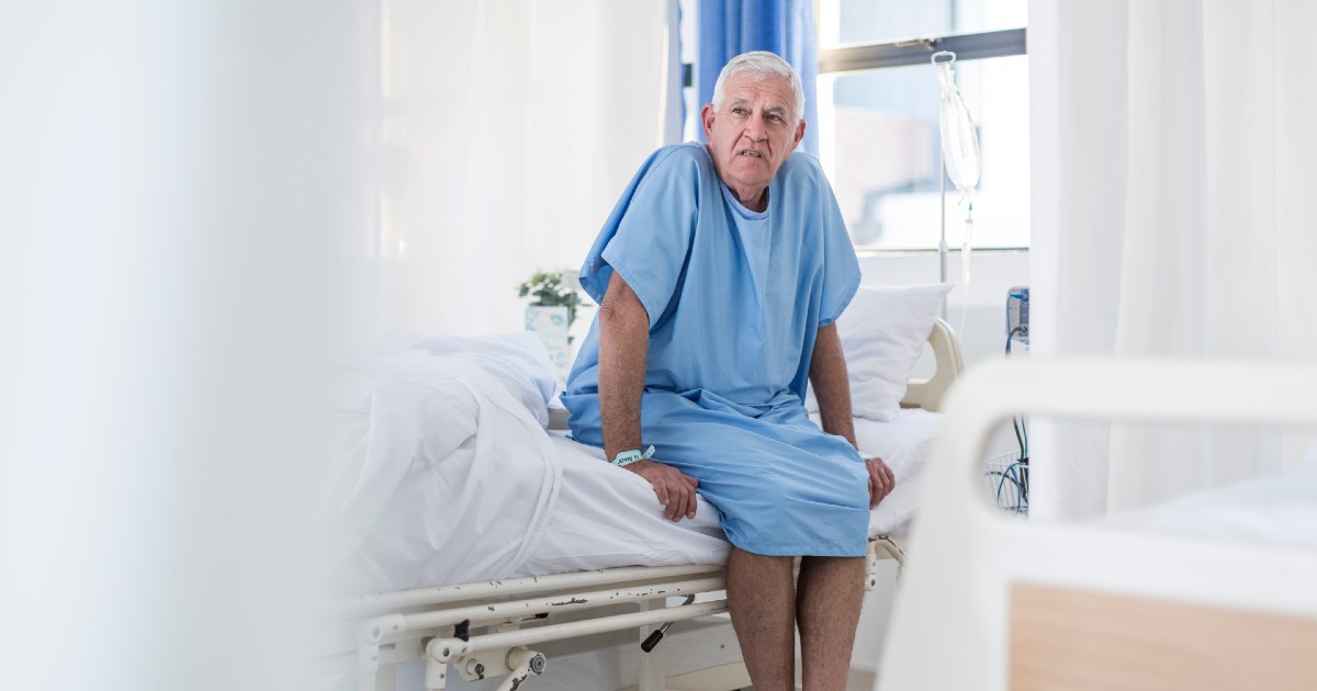 man on hospital bed man on hospital bed