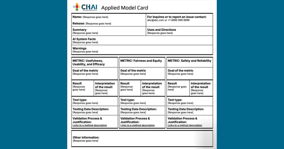 CHAI Model Card CHAI Model Card