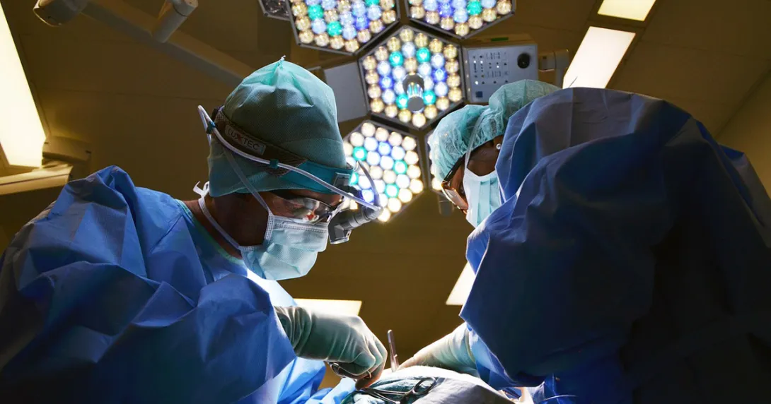 Two surgeons operating Two surgeons operating